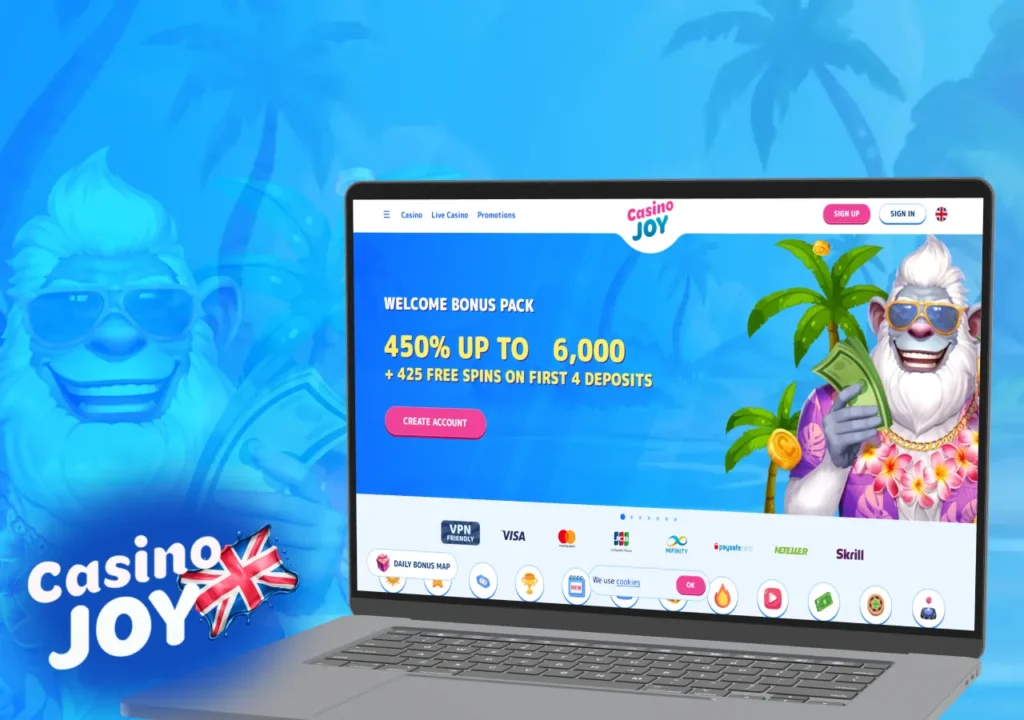 CasinoJoy combines online casino games, sports betting and convenient access to entertainment.