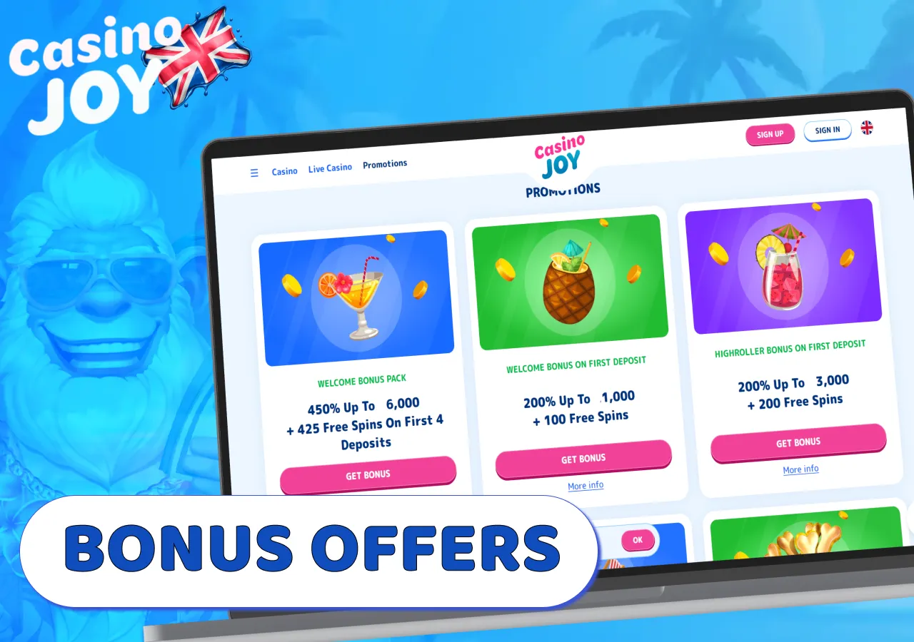 Casino Joy bonus offers